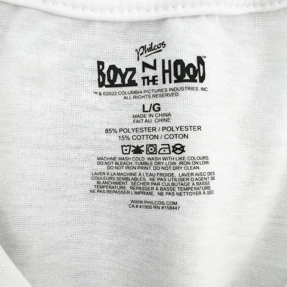 Boyz In The Hood Women's White Graphic Print Scoop Neck T Shirt Tee Top Size L - Picture 3 of 3